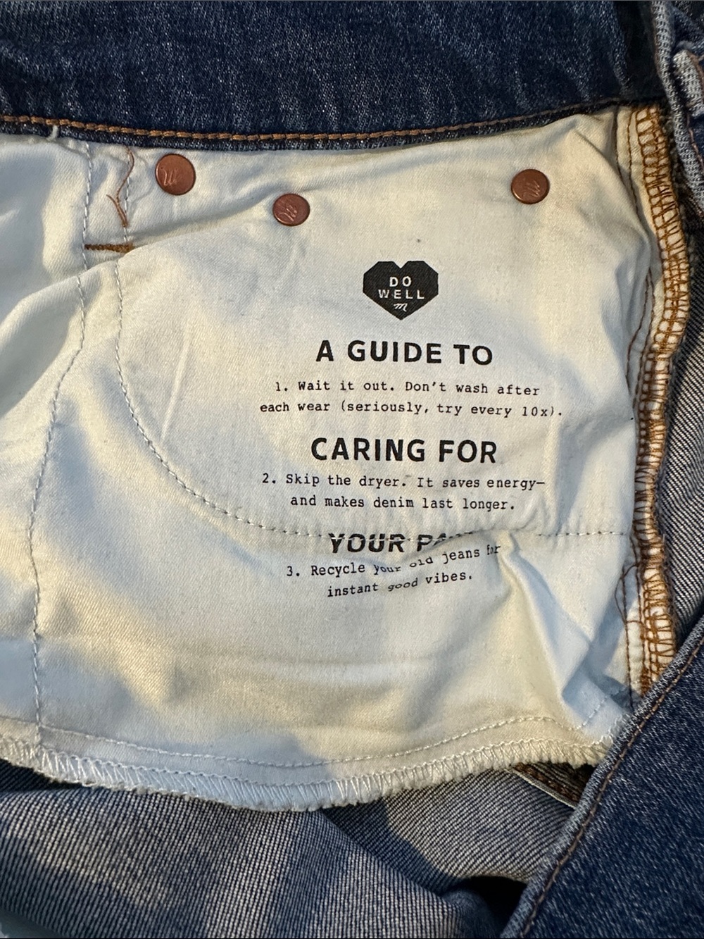 Madewell the perfect vintage Button-Fly Jeans in Dark Blue Wash - Picture 2 of 3